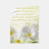 Proverbs 3:5-6 Bijbelversie | Floral Fleece Deken (Voorkant)