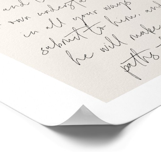 Proverbs 3:5-6 Boho Beige Arch Poster (Hoek)