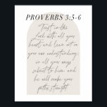Proverbs 3:5-6 Boho Beige Arch Poster<br><div class="desc">Vertrouwen in de Heer met al je hart...  Proverbs 3:5-6</div>