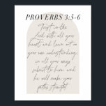 Proverbs 3:5-6 Boho Beige Arch Poster<br><div class="desc">Vertrouwen in de Heer met al je hart...  Proverbs 3:5-6</div>