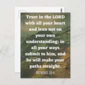 Proverbs 3:5-6  briefkaart (Voorkant / Achterkant)