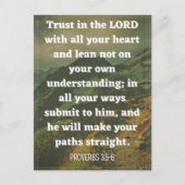 Proverbs 3:5-6  briefkaart (Voorkant)
