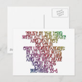 Proverbs 3:5-6 briefkaart (Voorkant / Achterkant)