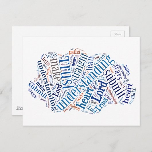 Proverbs 3:5-6 briefkaart (Voorkant / Achterkant)