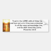 Proverbs 3:5-6 Bumpersticker (Voorkant)