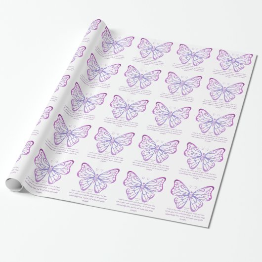 Proverbs 3:5,6 Butterfly van de Inspiratie van de  Cadeaupapier (Uitgerold)