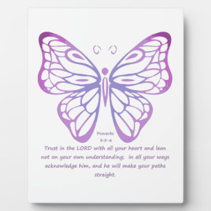 Proverbs 3:5,6 Butterfly van de Inspiratie van de  Fotoplaat