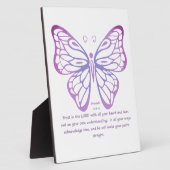 Proverbs 3:5,6 Butterfly van de Inspiratie van de Fotoplaat (Zijkant)