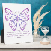 Proverbs 3:5,6 Butterfly van de Inspiratie van de Fotoplaat (Zijkant)