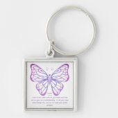 Proverbs 3:5,6 Butterfly van de Inspiratie van de  Sleutelhanger (Voorkant)