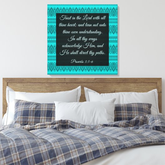 Proverbs 3:5-6 canvas afdruk (Insitu (Slaapkamer))