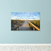 Proverbs 3:5-6 canvas afdruk (Insitu (Houten vloer))