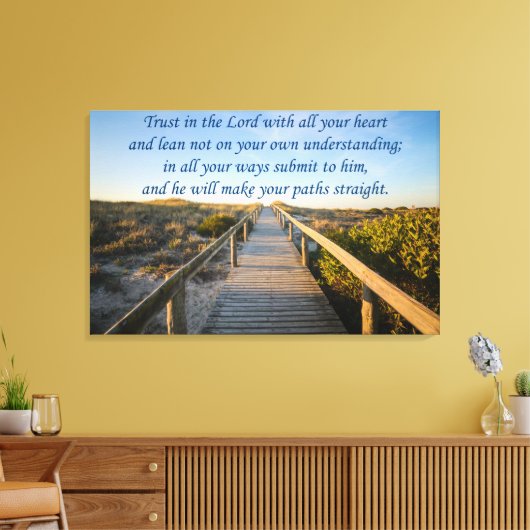 Proverbs 3:5-6 canvas afdruk (Insitu (Woonkamer))