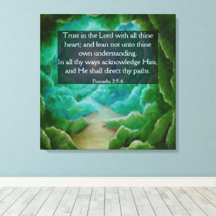 Proverbs 3:5-6 canvas afdruk