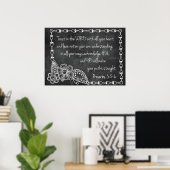 Proverbs 3:5-6 Chalkboardstijl Poster (Thuiskantoor)