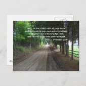 Proverbs 3:5-6 Christelijk Bijbelverse Poster Briefkaart (Voorkant / Achterkant)