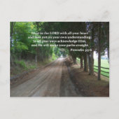 Proverbs 3:5-6 Christelijk Bijbelverse Poster Briefkaart (Voorkant)