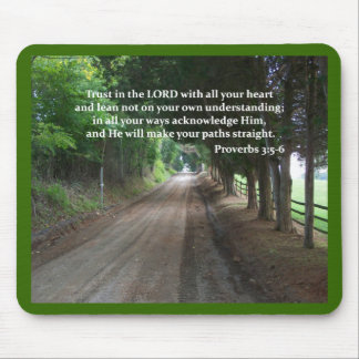 Proverbs 3:5-6 Christelijk Bijbelverse Poster Muismat