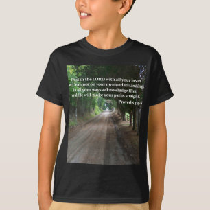 Proverbs 3:5-6 Christelijk Bijbelverse Poster T-shirt