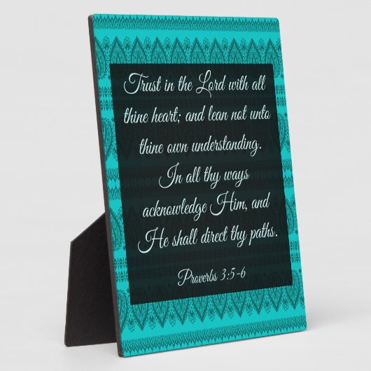 Proverbs 3:5-6 fotoplaat (Zijkant)