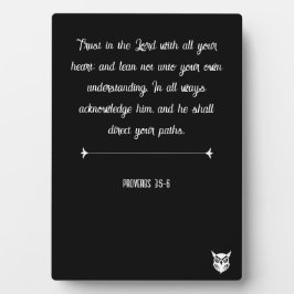 Proverbs 3:5-6 fotoplaat