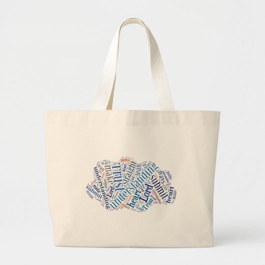Proverbs 3:5-6 grote tote bag (Voorkant)