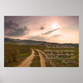 Proverbs 3; 5-6 | Inspirerend geschenken Poster