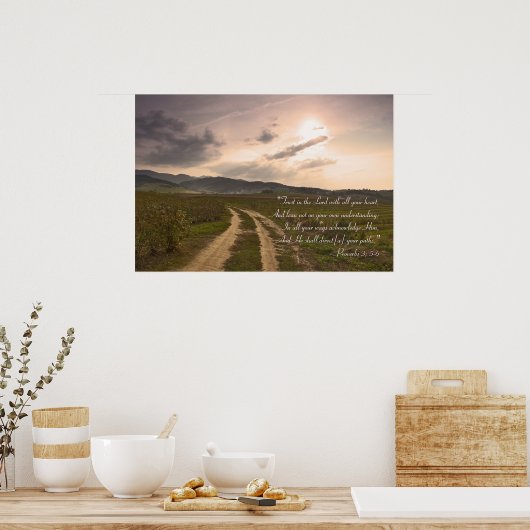 Proverbs 3; 5-6 | Inspirerend geschenken Poster (Keuken)