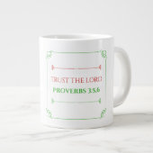 Proverbs 3:5,6 Jumbo-Mok Grote Koffiekop (Voorkant rechts)