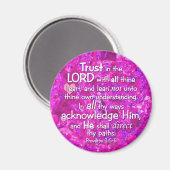 Proverbs 3:5-6 KJV Trust in Lord Magneet (Voorkant / Achterkant)