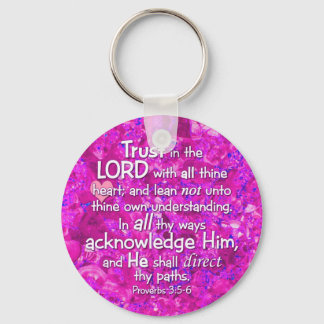 Proverbs 3:5-6 KJV Trust in Lord Sleutelhanger