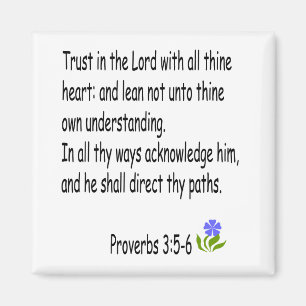 Proverbs 3:5-6 magneet