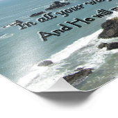 Proverbs 3:5-6 over een Rocky Oregon Coast Backgro Foto Afdruk (Hoek)