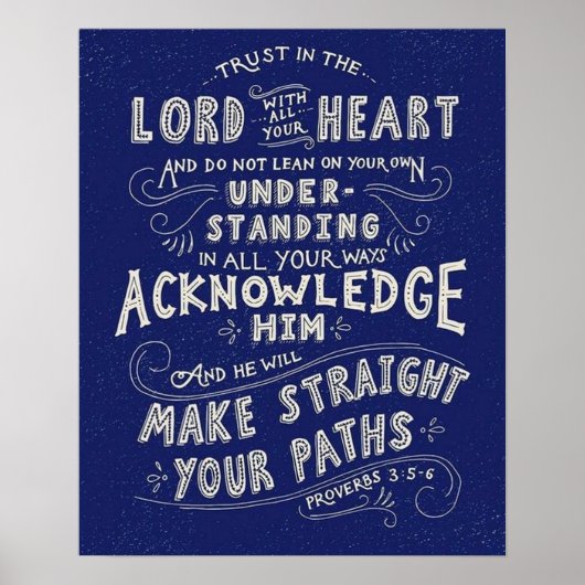 Proverbs 3:5-6 poster (Voorkant)