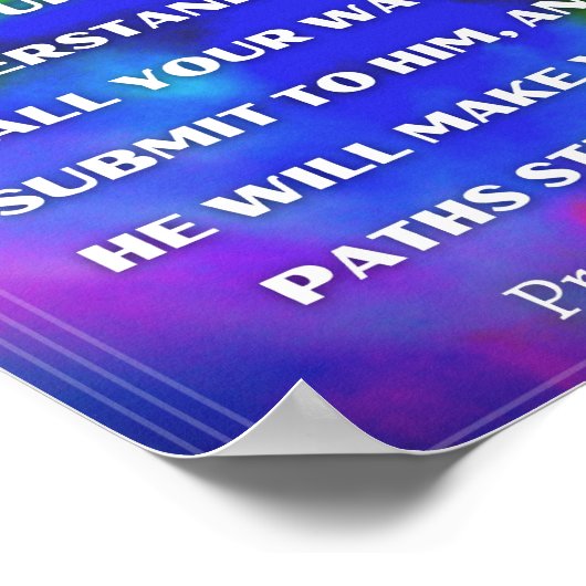 Proverbs 3:5-6 poster (Hoek)