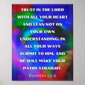 Proverbs 3:5-6 poster (Voorkant)