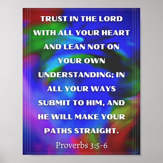 Proverbs 3:5-6 poster (Voorkant)