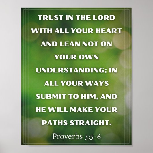 Proverbs 3:5-6 poster (Voorkant)