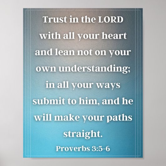 Proverbs 3:5-6 poster (Voorkant)