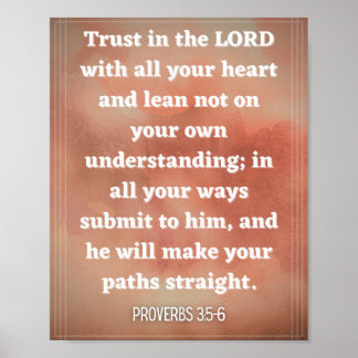 Proverbs 3:5-6 poster