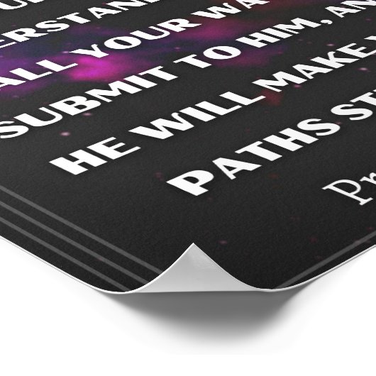 Proverbs 3:5-6 poster (Hoek)