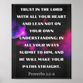 Proverbs 3:5-6 poster (Voorkant)