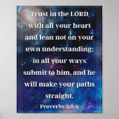 Proverbs 3:5-6 poster (Voorkant)