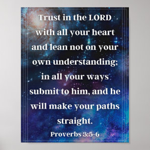 Proverbs 3:5-6 poster