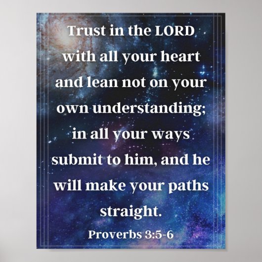 Proverbs 3:5-6 poster (Voorkant)