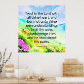 Proverbs 3:5-6 poster (Keuken)