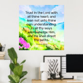Proverbs 3:5-6 poster (Thuiskantoor)
