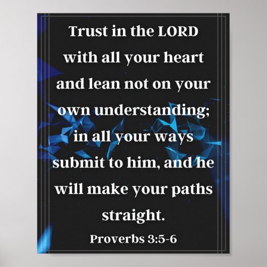 Proverbs 3:5-6 poster (Voorkant)