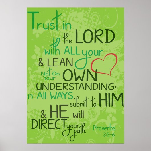 Proverbs 3:5-6 poster (Voorkant)