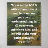 Proverbs 3:5-6 poster (Voorkant)
